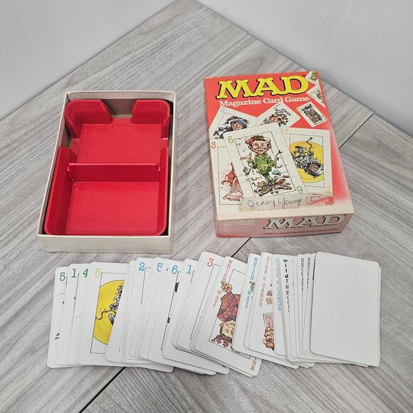 Mad Magazine Card Game 1979 Vintage Parker Brothers with tray COMPLETE - Picture 1 of 8